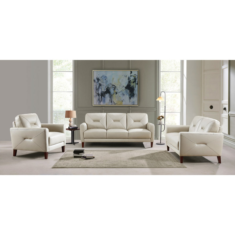 3 - Piece Leather Living Room Set