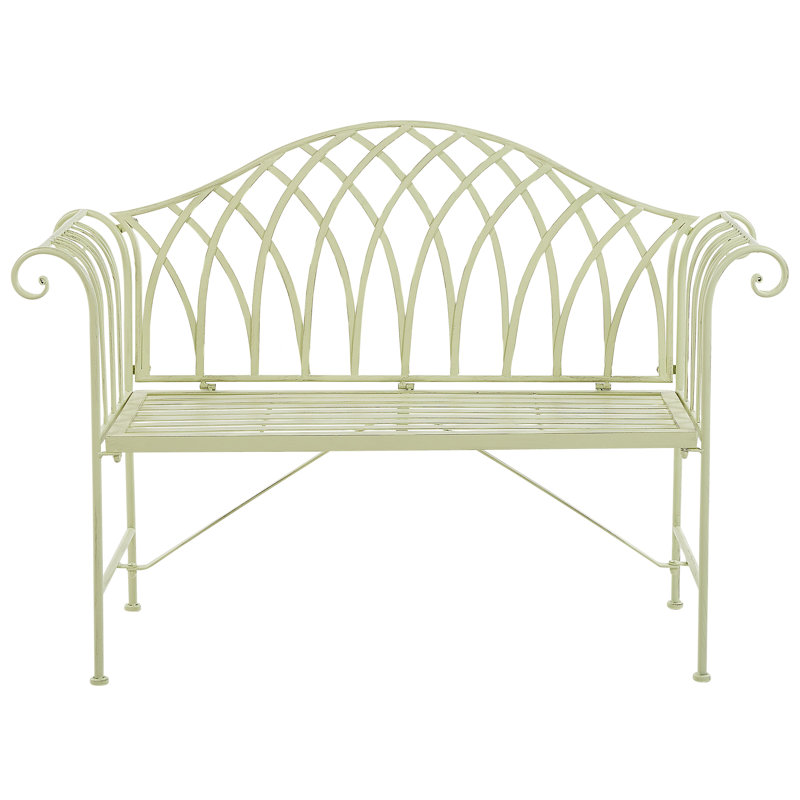 Neal 130 cm W Iron Patio Bench, Light Green