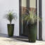 23.75"H Set Of 2 Oversized Eco-Friendly PP And Stone Honeycomb Textured Green Tall Plastic Planter-1826970741