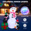 Bonhomme de neige gonflable de Noël et pingouins
