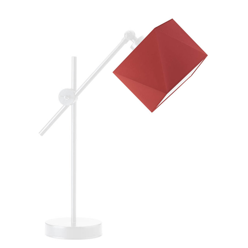 Birrell Adjustable Metal Desk Lamp, Red