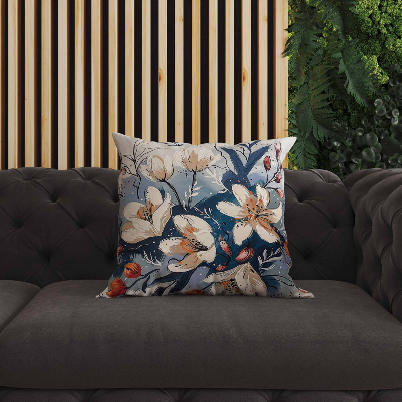 Coussin intérieur / extérieur Painted Paradise, Carré 16 po