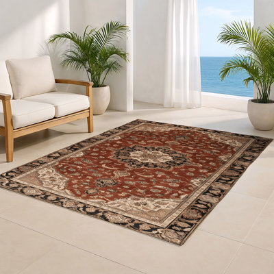 Persian Brown Indoor and Outdoor Area Rug