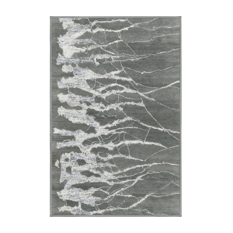 Tapis gris zone contemporaine, Rectangle 3 pi x 5 pi
