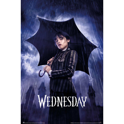  Mercredis Officiellement sous licence - parapluie 24 x 36 pouces, affiche d'art - reproduction décorative - papier affiche - prêt à encadrer