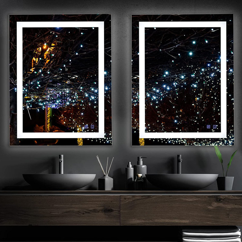 Miroir de salle de bain / meuble-lavabo Anikha, 32 po x 24 po