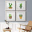 Boho Cacti I - Ensemble de 4 reproductions de cadres photo sur toile-1248026989-1247814918-1247815165