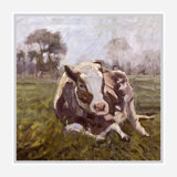 BROWN COW BROWN COW - Unframed Print on Canvas