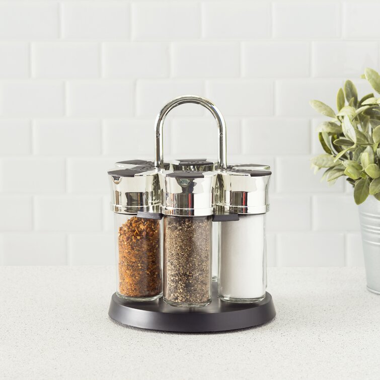 Prep & Savour Freestanding Stainless Steel Spice Jar & Rack Set & Reviews