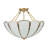 4 - Light Gold Vintage Glass Bowl Pendant Light-1459780333