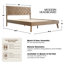 Structure de lit grand, tête et pied de lit, lit plateforme en bois massif, pieds en métal avec 12 lattes robustes, assemblage facile, silencieux et antidérapant, aucun sommier tapissier requis, finition grange-808442799-808442800