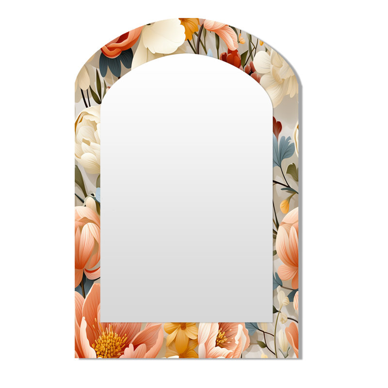 Miroir mural décoratif asymétrique traditionnel, 43 po x 33 po