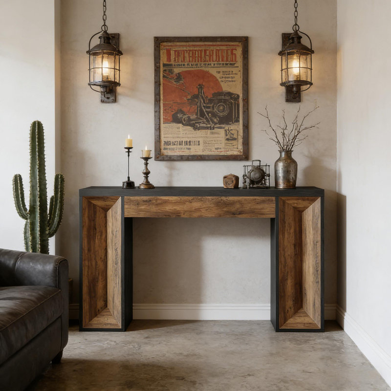Dual-Tone Design Console Table,Sofa Table,Modern Entryway Table