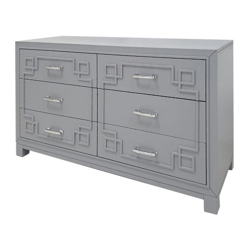 Ritner 50'' W 6 - Drawer Dresser, Gray