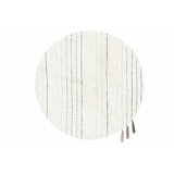 Woolable Kids Wool Striped Area Rug in White/Gray