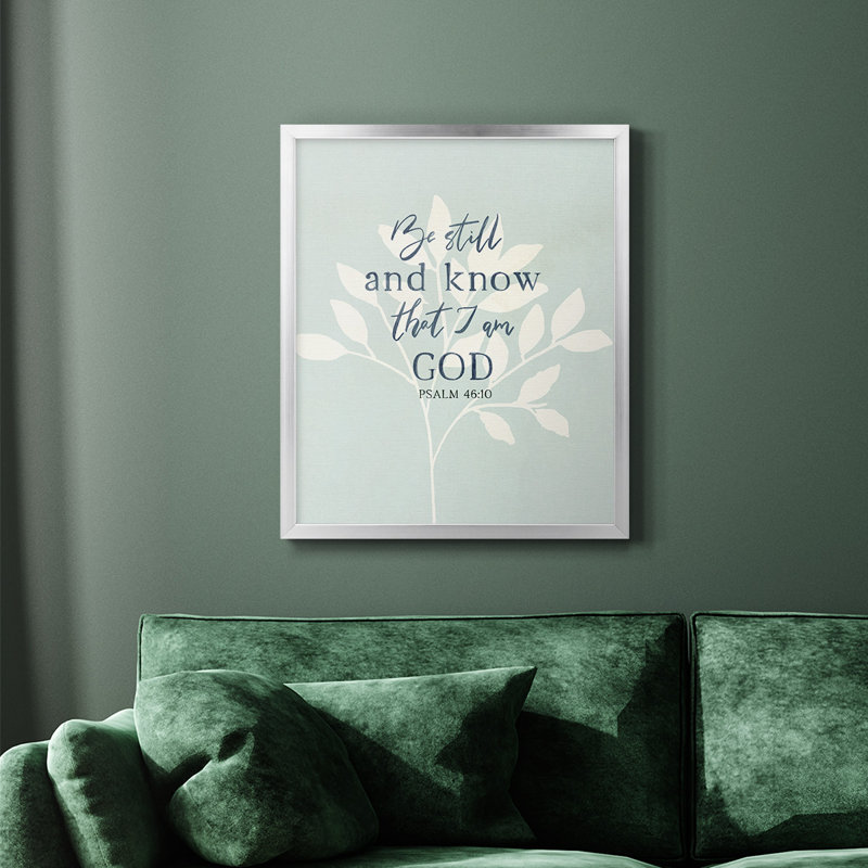 Toile de qualité supérieure Be Still - prête à être accrochée, Argent, H 20 po x l 16 po