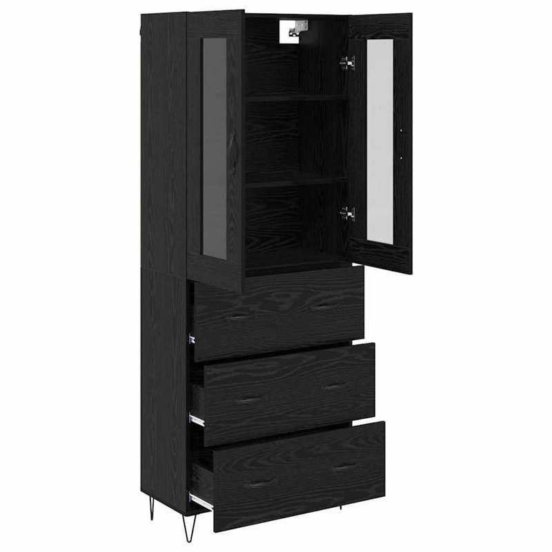 69.5cm Sideboard, Black Oak