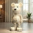 Resin bear decorative piggy bank statue