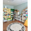 Washable Round Rug ABC Natural - Black