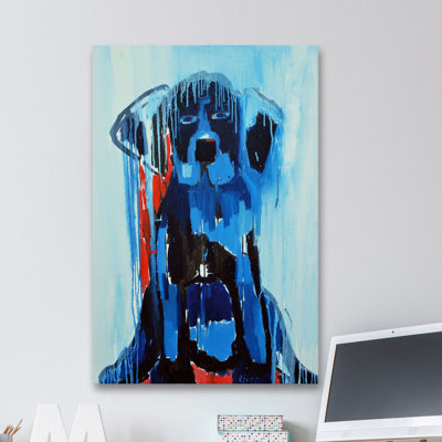 « tremped chiot », reproduction d’art sur toile tendue encadrée
