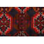 Tapis bleu marine noué à la main de conception unique 3 pi 7 po x 6 pi 6 po Jermail