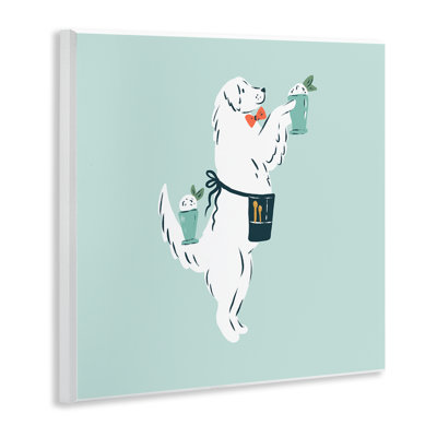 Plaque murale «Mint Julep Dog» par Krissy Mast