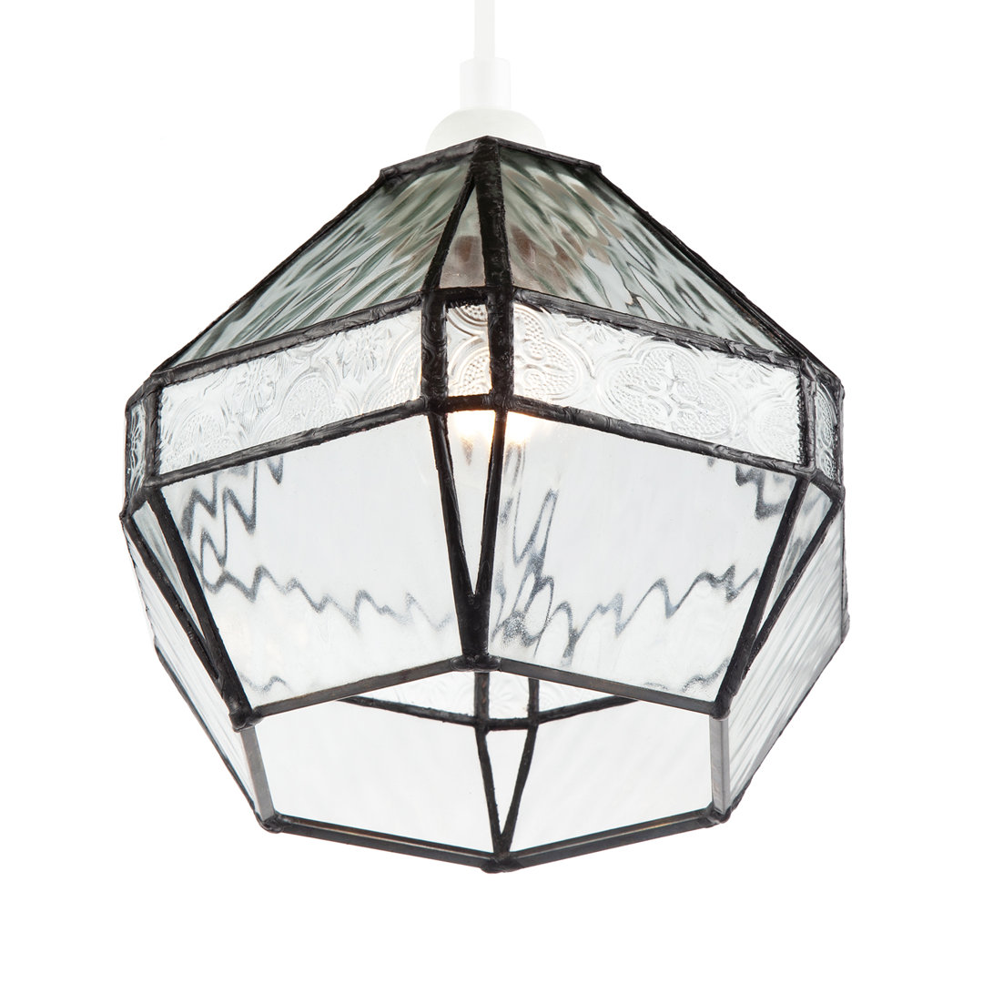 19cm H Glass Novelty Pendant Shade ( No Direct Attachment Method ) in Black