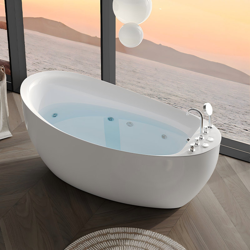 Baignoire de massage autoportante en une pièce 51,18 po x 29,53 po
