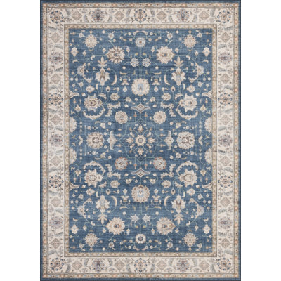 Eaglin 37A9076BC9EA478BA53534539F5F161A Navy Area Rug
