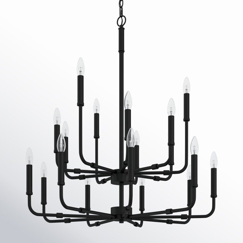 Allon 18 - Light Dimmable Tiered Chandelier