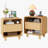 Modern Nightstand W/open Shelf Storage, Mid Century Night Stand With Drawer, Curved Profile, Wood Bedside End Table For Bedroom, Light Oak-1548610021-1548610023