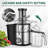 MOOKA 1300 Watt 3 Speed Electric Centrifugal Juicer