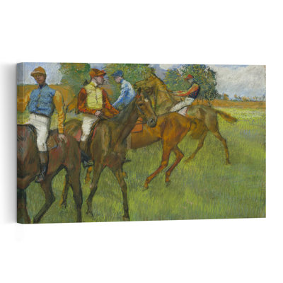 Avant la course, vers 1887-1889. Estampe murale abstraite impressionniste contemporaine représentant un cheval.