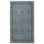 Tapis turc contemporain de couleur bleue 5,6 x 9,6 pi avec motif floral
