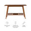 Console Mid-Century en noyer, moyenne