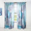 Turquoise et mauve luxe abstrait fluide Art VII - rideau de velours moderne - 1 panneau-71800883