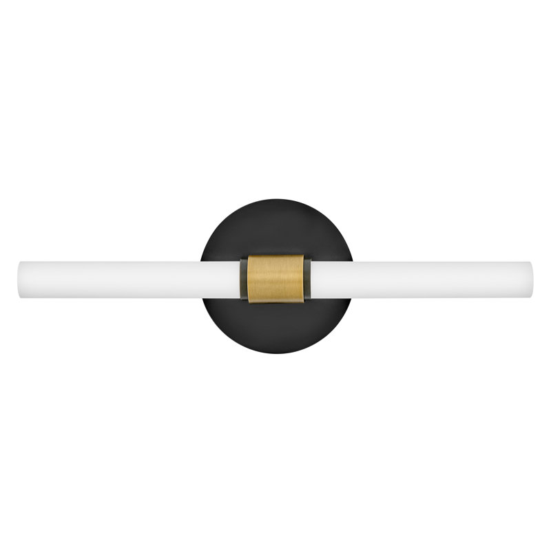 Kai Dimmable LED Vanity Light, Black/Brass