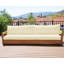 Canapé de patio en teck avec coussins Sunbrella Crelake-105695523