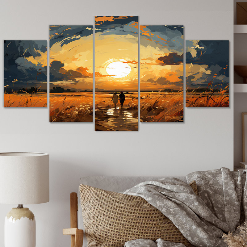 Ozan - Meadow Wall Art Living Room - 5 panneaux