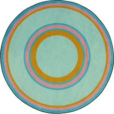 Tapis bleu sarcelle Ripples par Joy