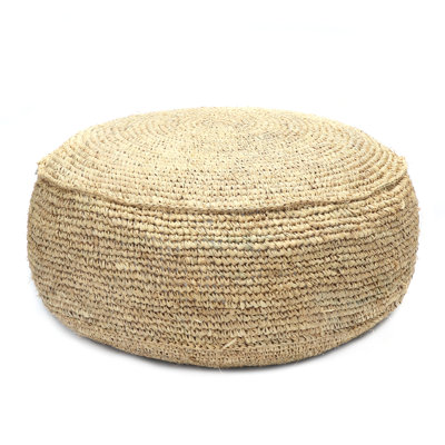 The Raffia Flores Pouffe - Natural