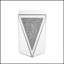 Table basse miroir triangulaire inversée avec incrustations de cristaux en forme de diamant, idéale pour les corridors, les salons et les chambres.-320187040