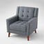 Fauteuil rembourré Mid-Century
