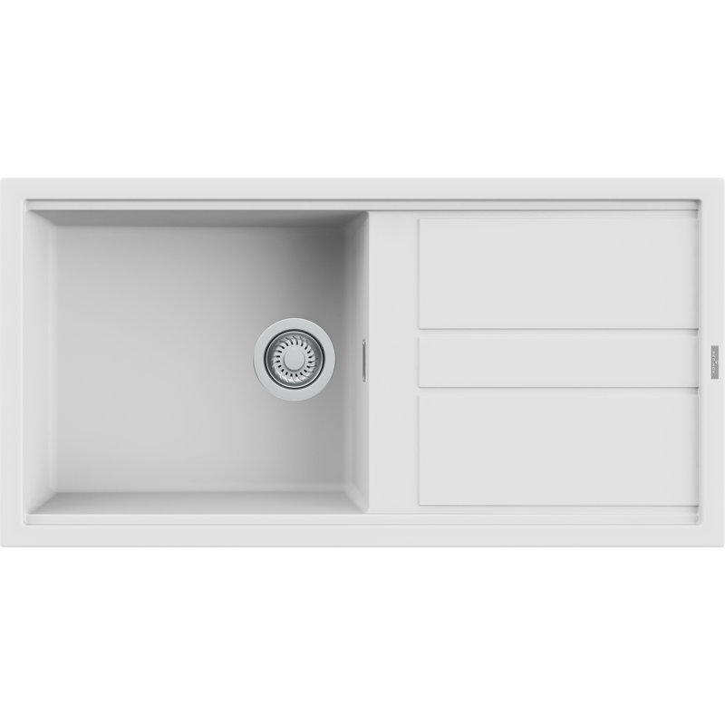 Best 100cm x 51cm Kitchen Sink, White Titan
