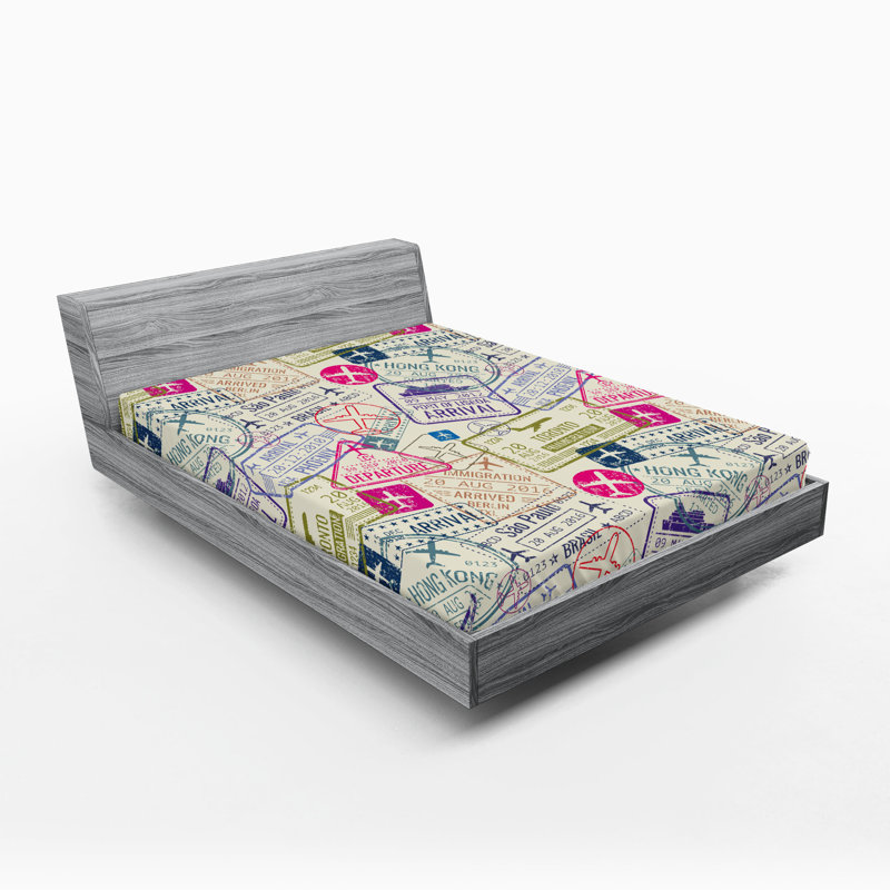 Ensemble de 2 drap-housse pour avion Ambesonne, Drap-housse de taille très grand