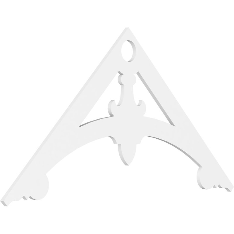 Pignon en PVC de qualité architecturale Sellek, H 36 po x l 72 po x P 1 po, 12 / 12