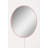 Modern LED Lighted Mirror with Shutterproof Unbreakable Acrylic, 15.7 in Diameter | 5 mm Thickness | Pink Neon Stripes | MDF Backing, 12V Adaptor | Ideal for Home Decor, Beauty Routines & Novelty Spaces-384844031
