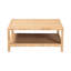 Table basse carrée en rotin naturel de Kalimantan avec tablette, Bali et Paris