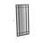Metal, 20X43 Windowpane Mirror, Black