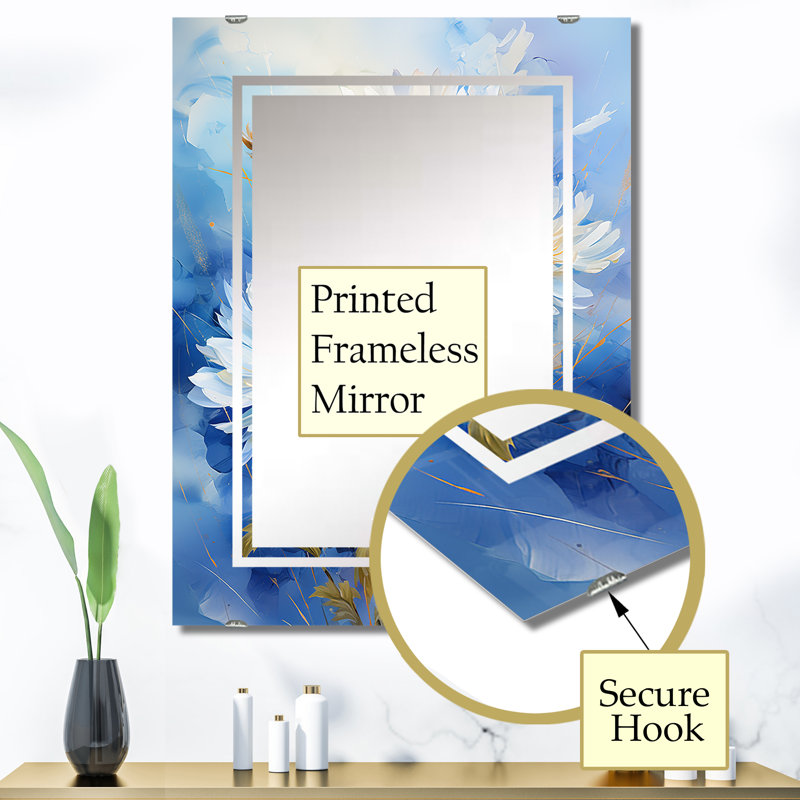 Eickhoff - Miroir mural grand pissenlit MIR141460, 40 po x 30 po